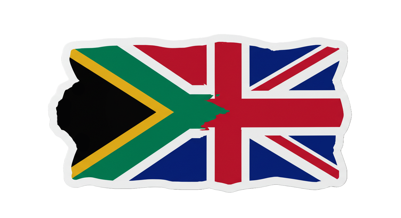 South Africa to UK, Springboks, Fridge Magnets, Stickers