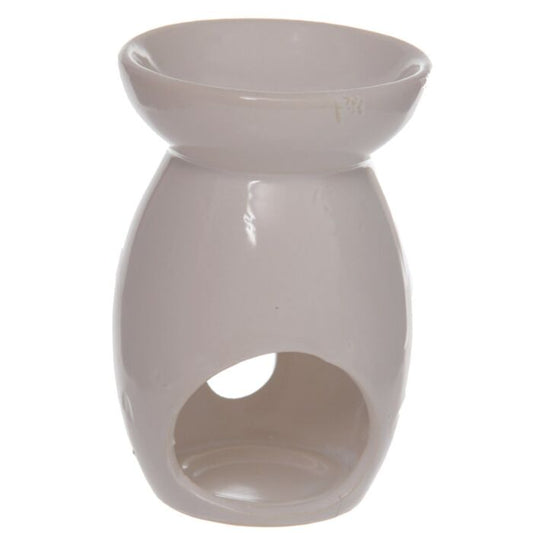 White Simple Tear Drop Cut-Out Ceramic Wax Melt Burner