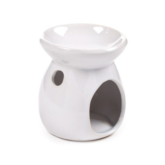 Ceramic Simple White Oil Burner