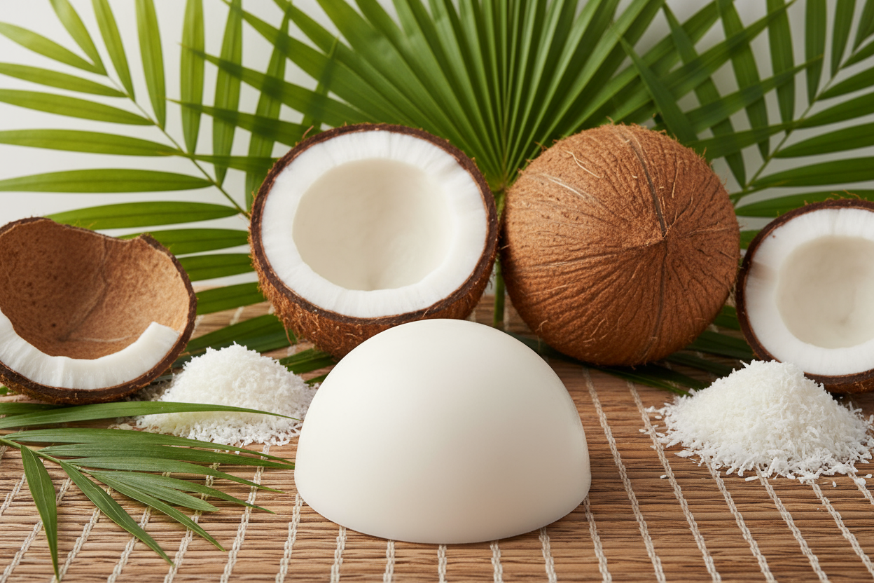 can you make a coconut themed background with a white semi sphere wax melt